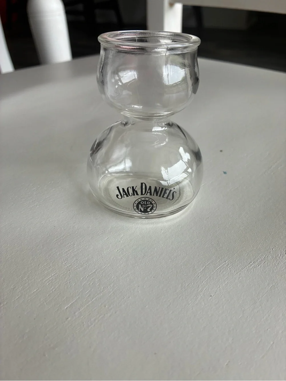 Jack Daniels Clear Double-Bubble Glass Shot Glass